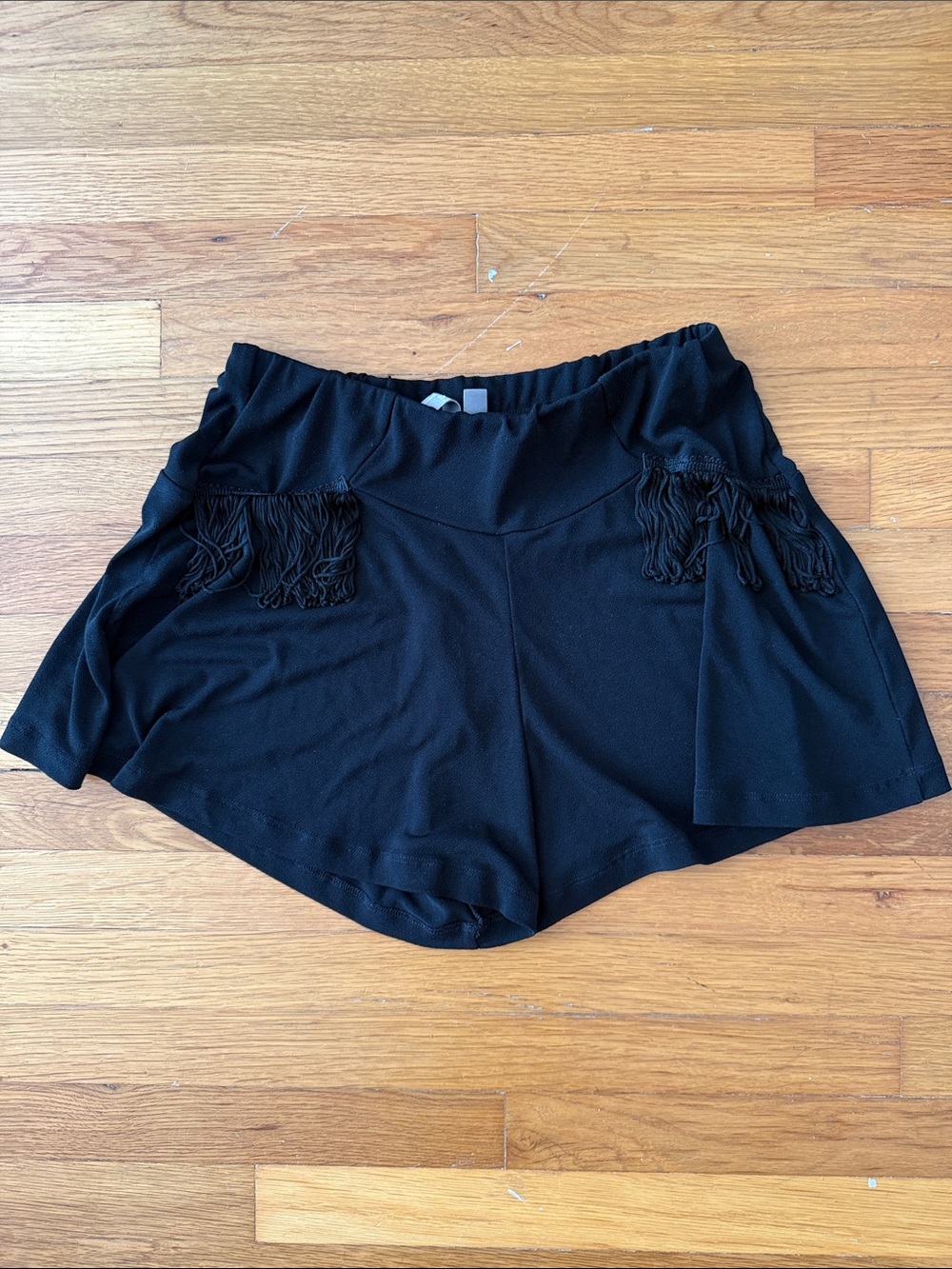 ASOS Black Fringe Pocket Skorts